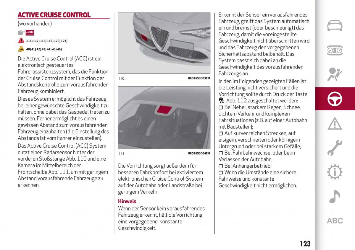 Alfa Romeo Giulia Handbuch / page 125