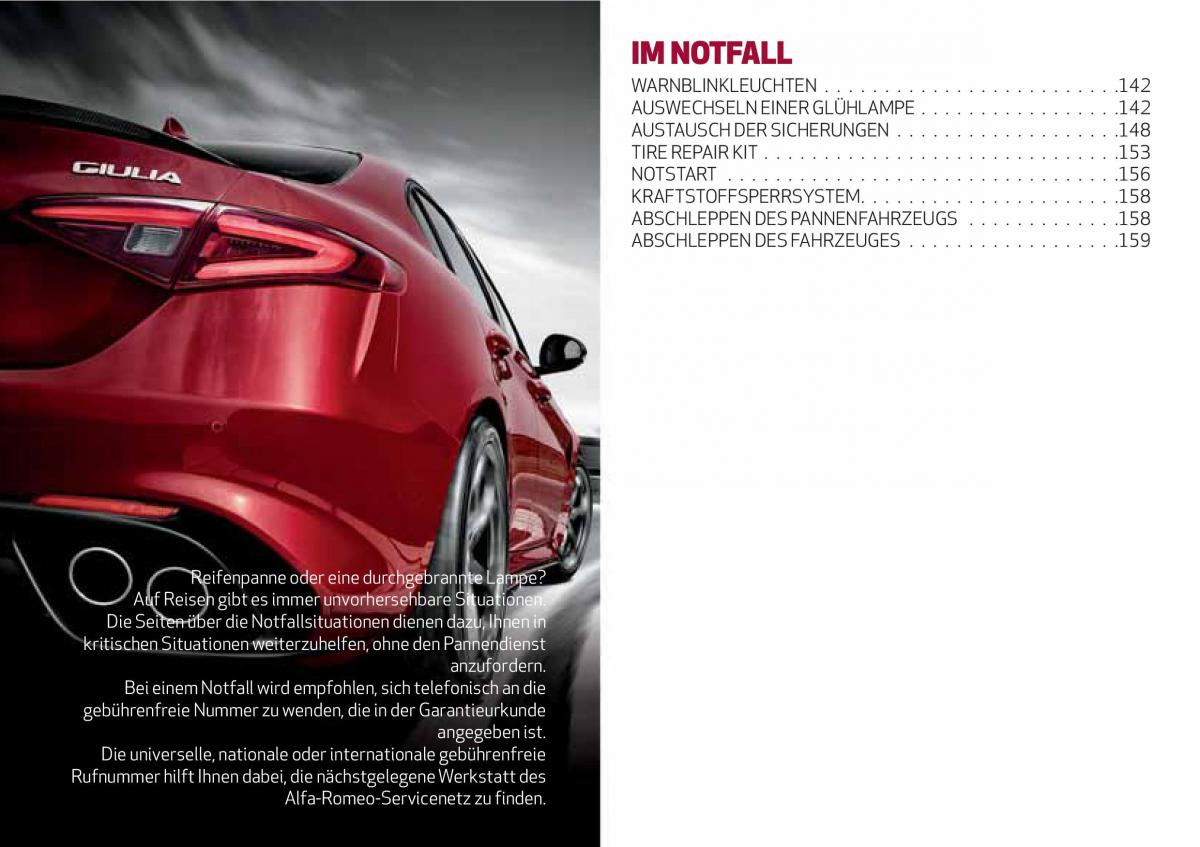 Alfa Romeo Giulia Handbuch / page 143