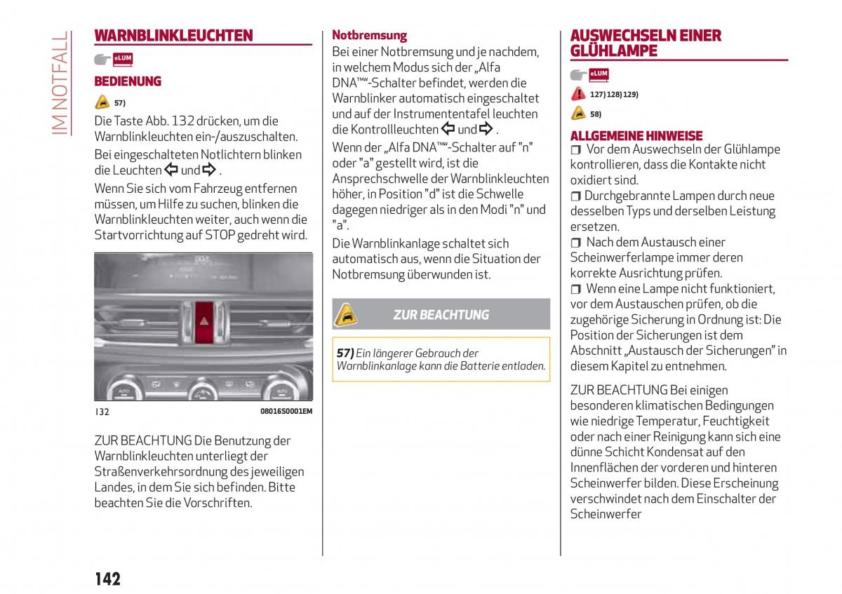 Alfa Romeo Giulia Handbuch / page 144