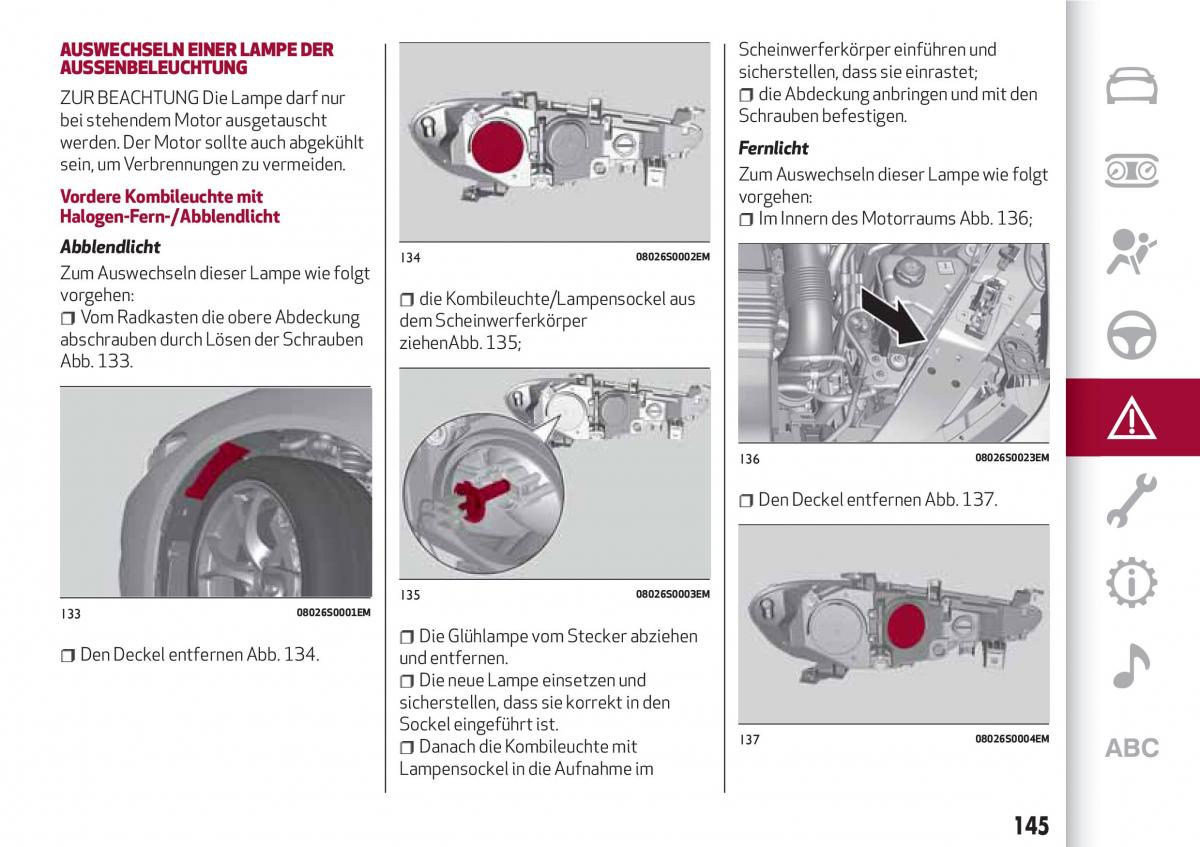 Alfa Romeo Giulia Handbuch / page 147