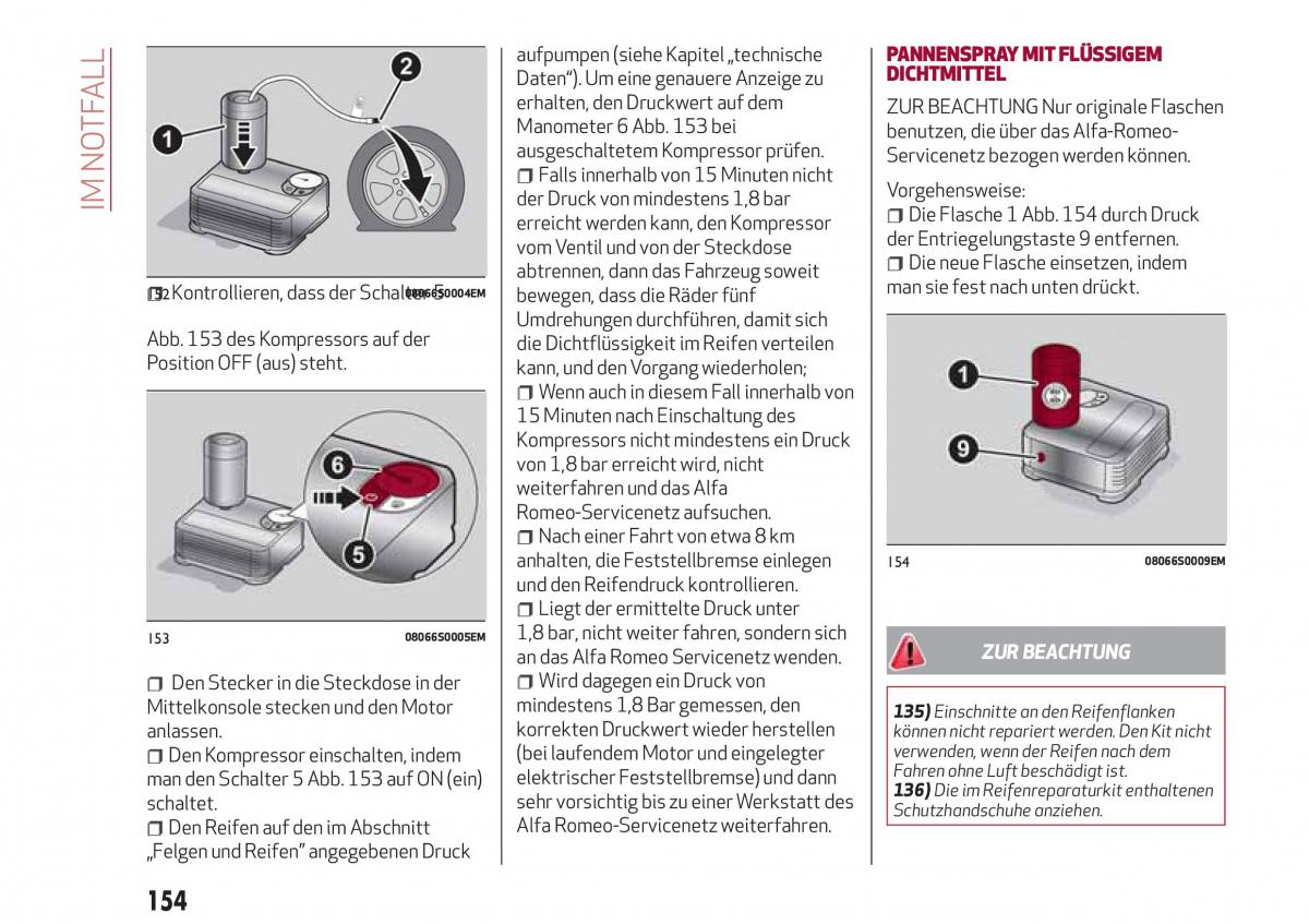 Alfa Romeo Giulia Handbuch / page 156