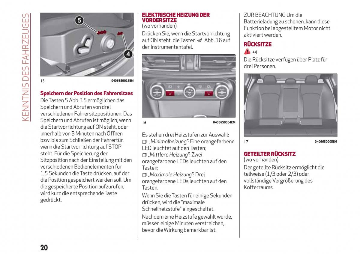 Alfa Romeo Giulia Handbuch / page 22