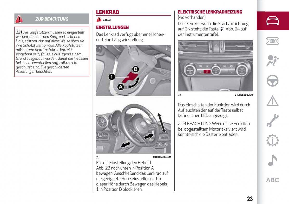 Alfa Romeo Giulia Handbuch / page 25