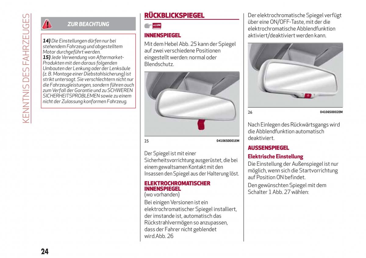 Alfa Romeo Giulia Handbuch / page 26