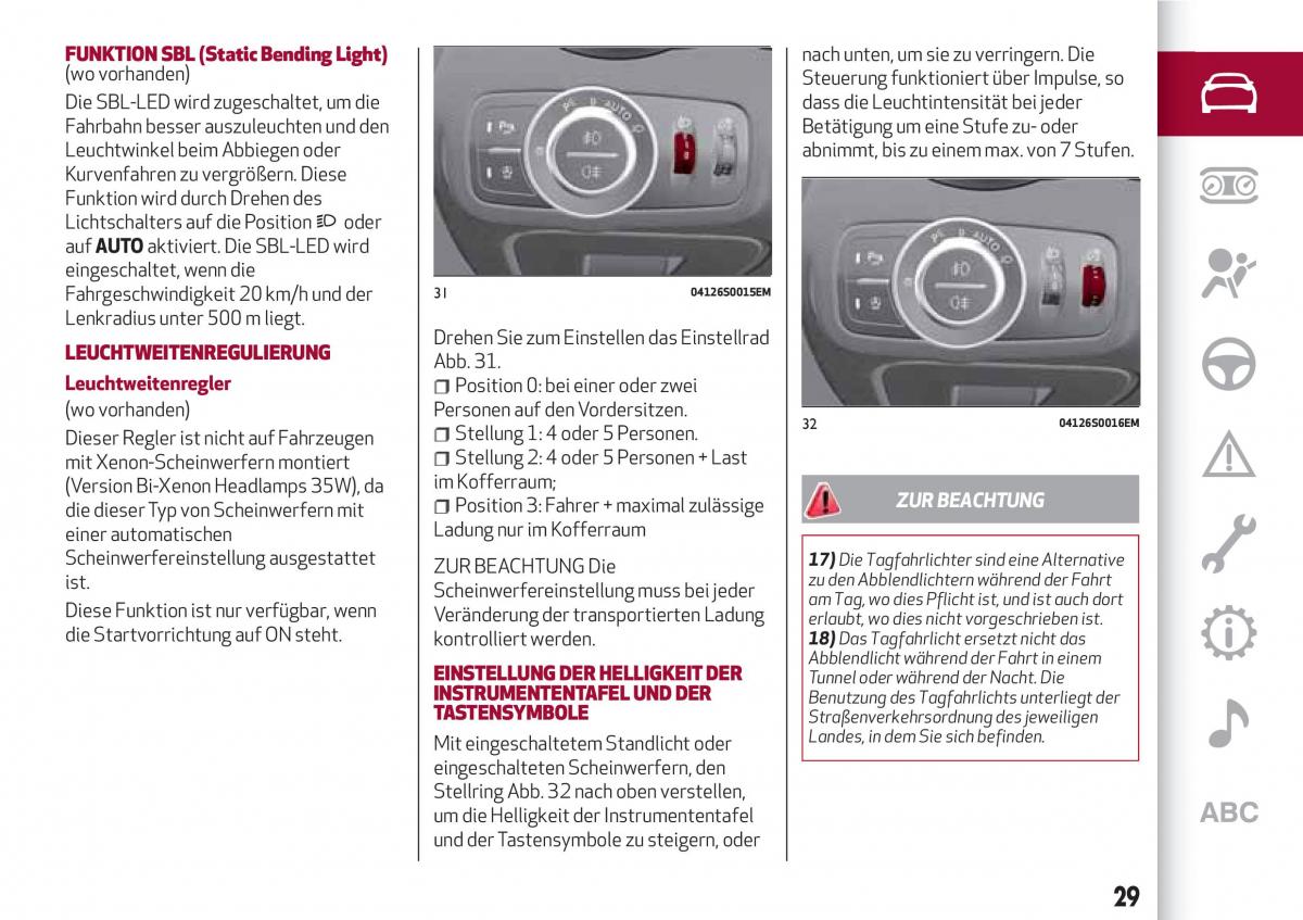 Alfa Romeo Giulia Handbuch / page 31