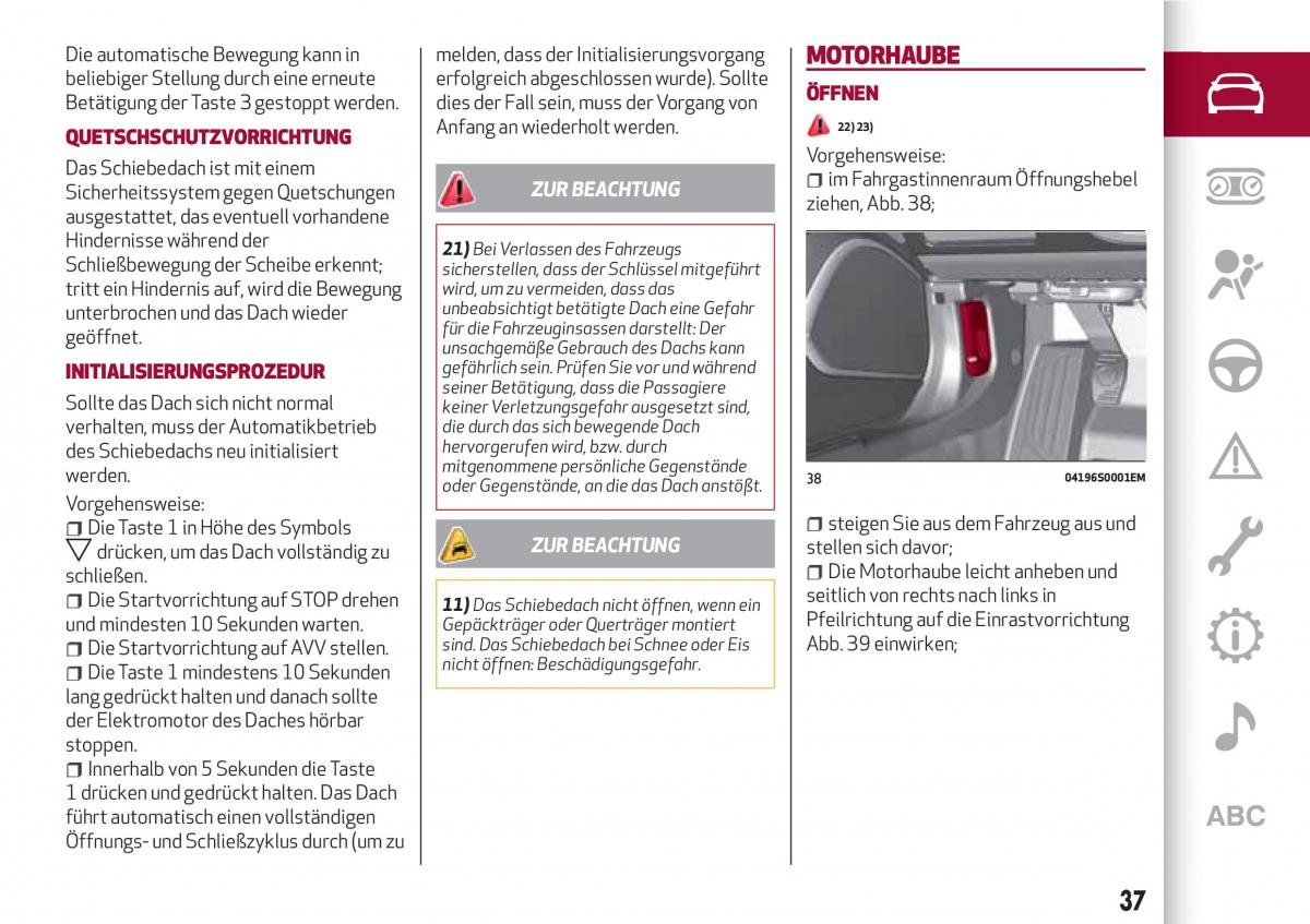 Alfa Romeo Giulia Handbuch / page 39