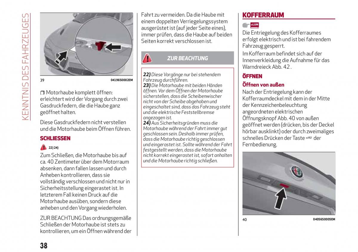 Alfa Romeo Giulia Handbuch / page 40