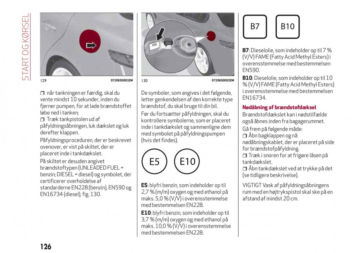 Alfa Romeo Giulia Bilens instruktionsbog / page 128