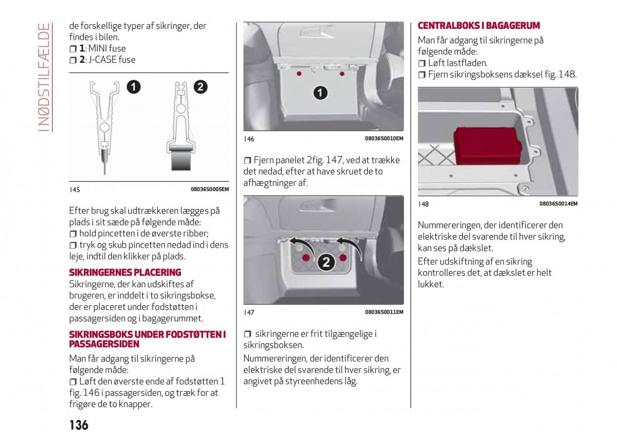 Alfa Romeo Giulia Bilens instruktionsbog / page 138