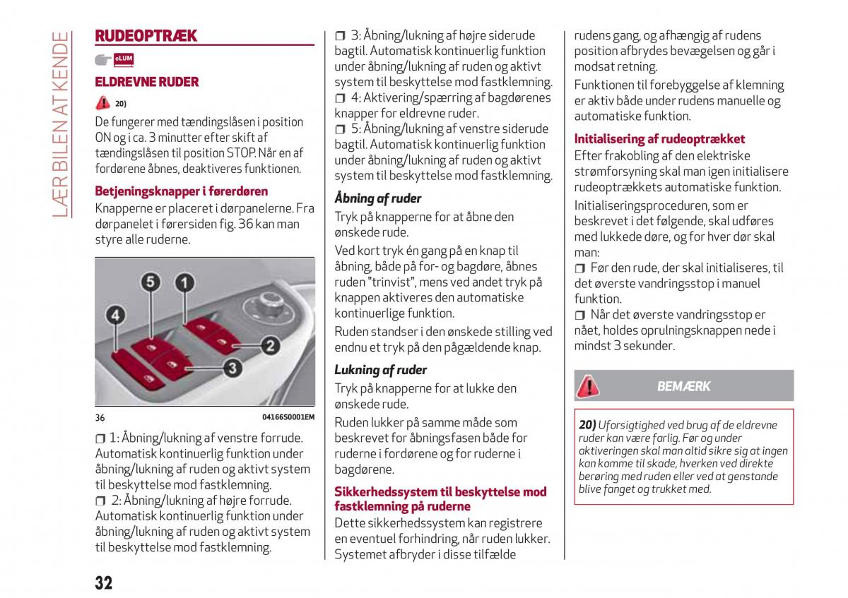 Alfa Romeo Giulia Bilens instruktionsbog / page 34