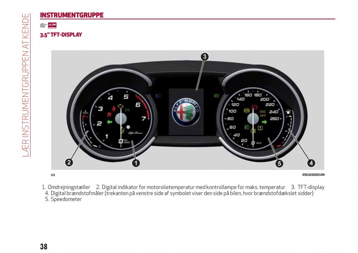 Alfa Romeo Giulia Bilens instruktionsbog / page 40