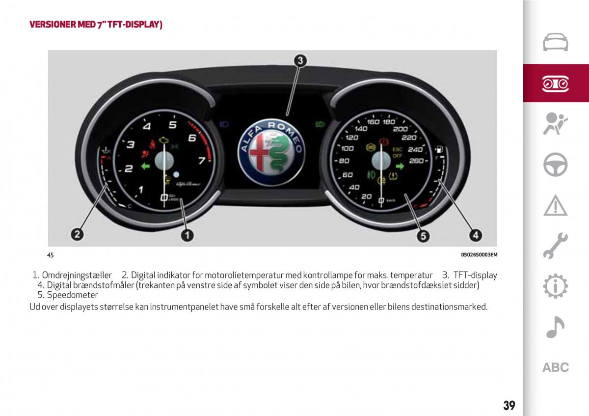 Alfa Romeo Giulia Bilens instruktionsbog / page 41