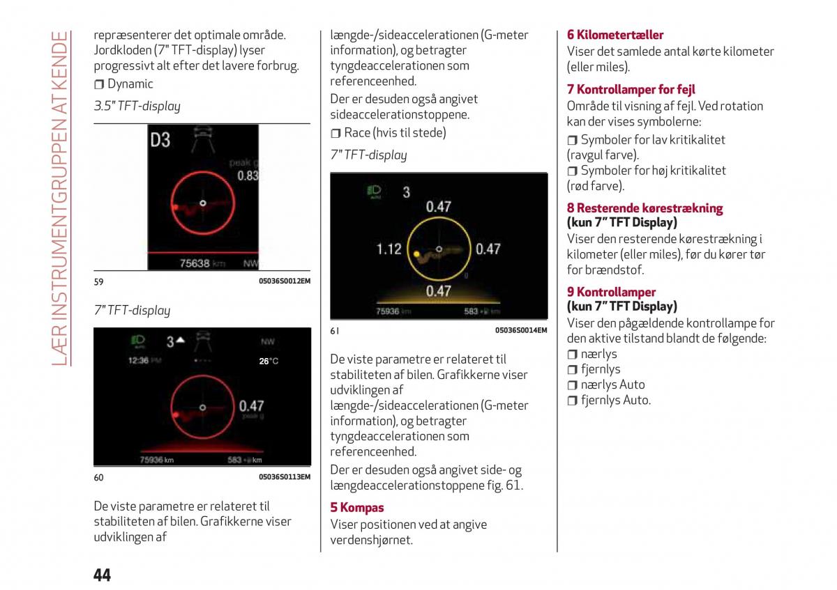 Alfa Romeo Giulia Bilens instruktionsbog / page 46