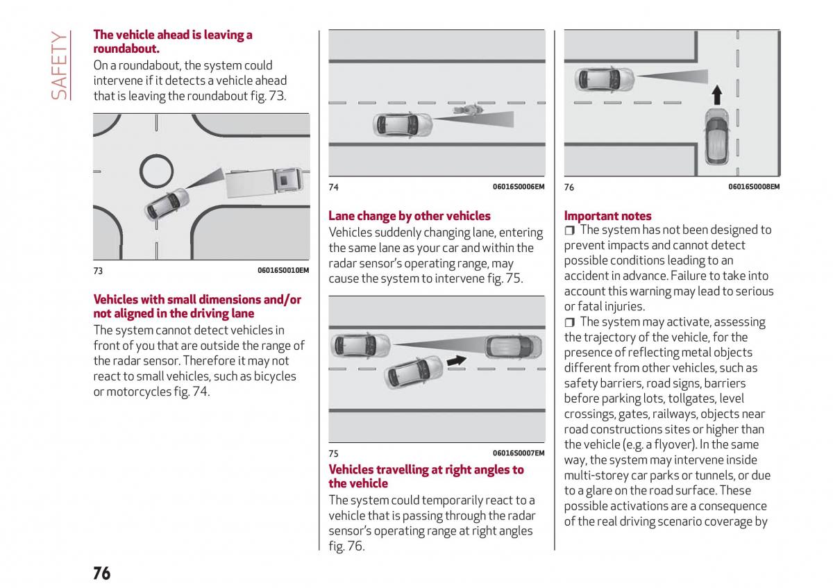 Alfa Romeo Giulia owners manual / page 78