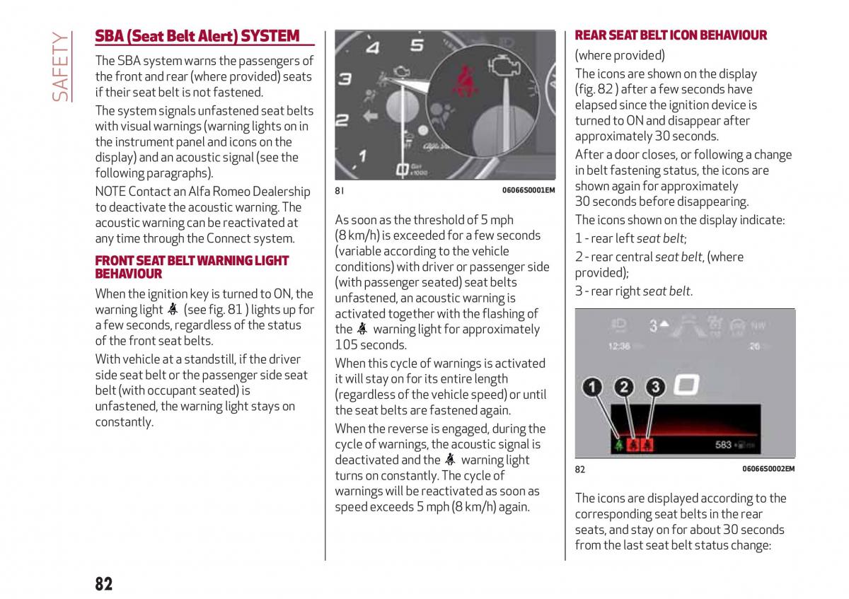 Alfa Romeo Giulia owners manual / page 84