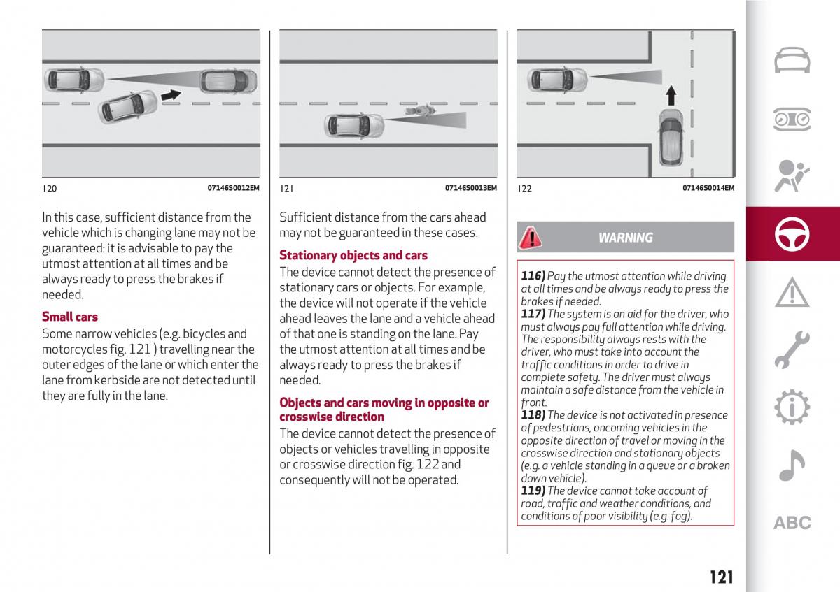 Alfa Romeo Giulia owners manual / page 123