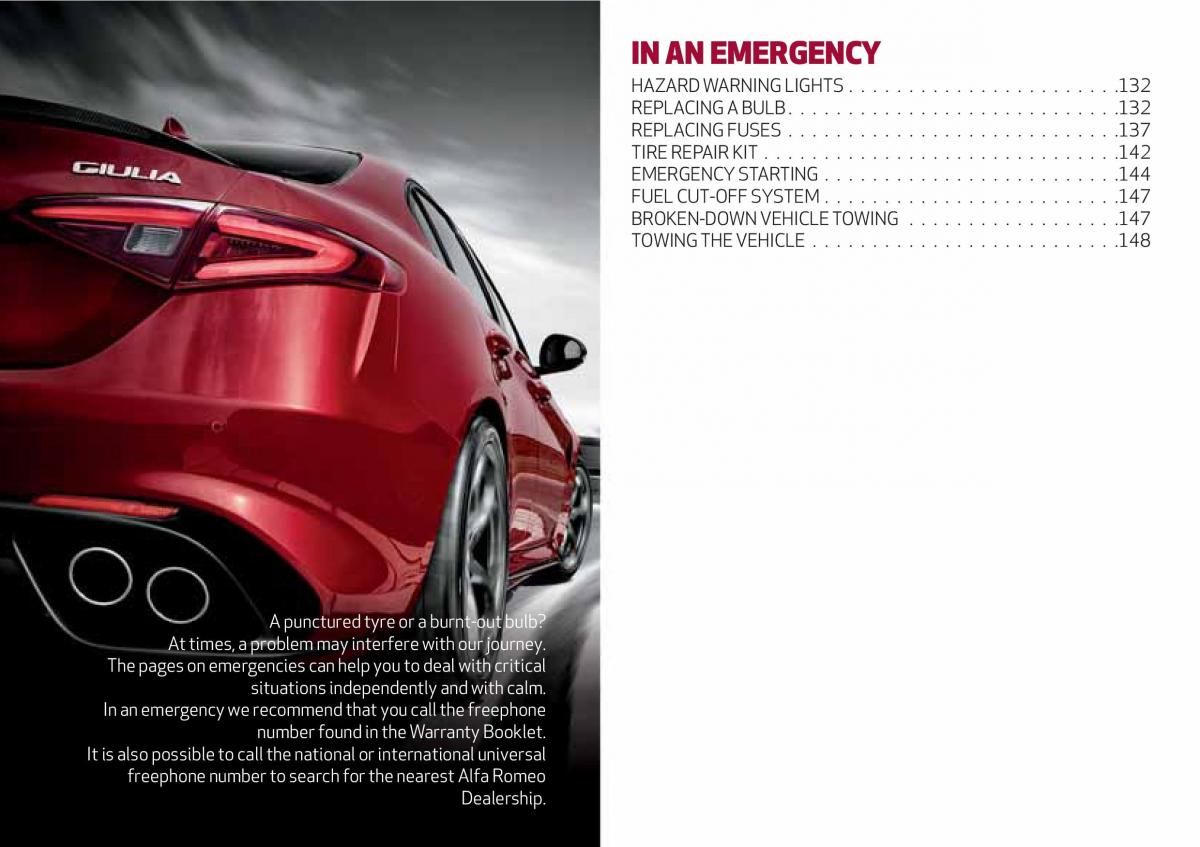 Alfa Romeo Giulia owners manual / page 133