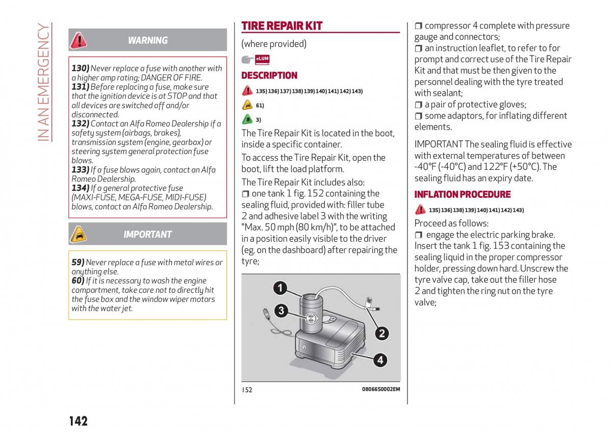 Alfa Romeo Giulia owners manual / page 144