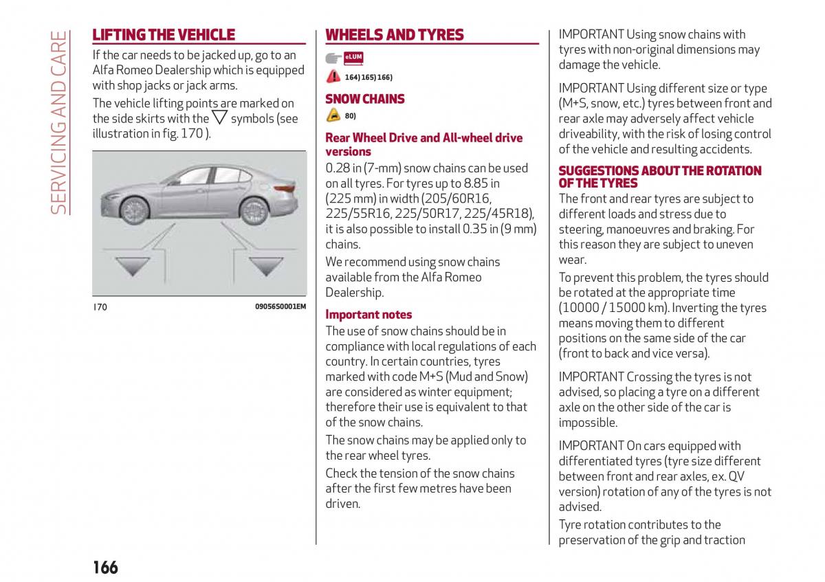 Alfa Romeo Giulia owners manual / page 168