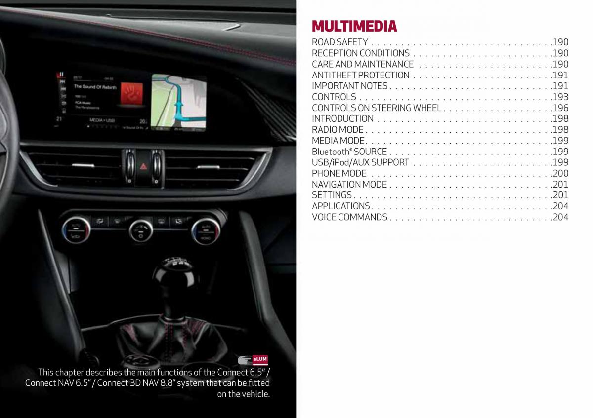 Alfa Romeo Giulia owners manual / page 191