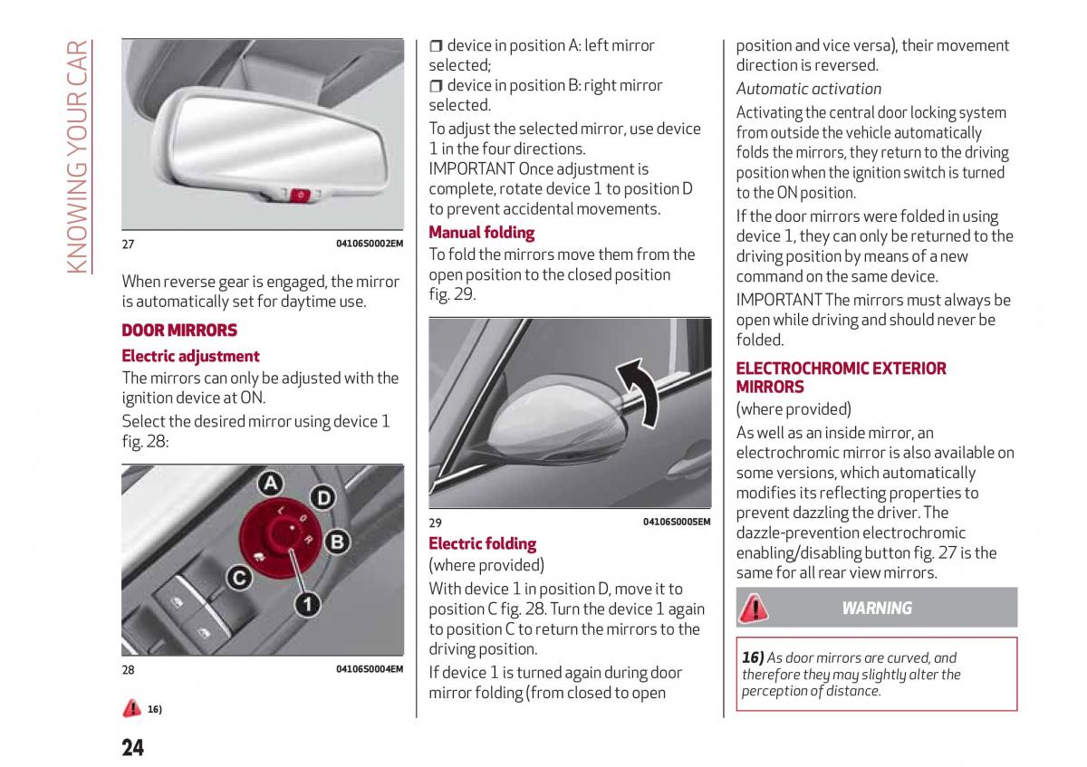 Alfa Romeo Giulia owners manual / page 26