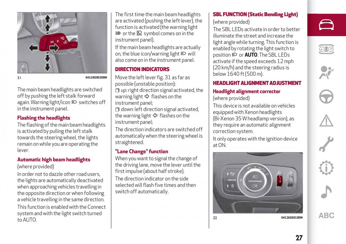 Alfa Romeo Giulia owners manual / page 29