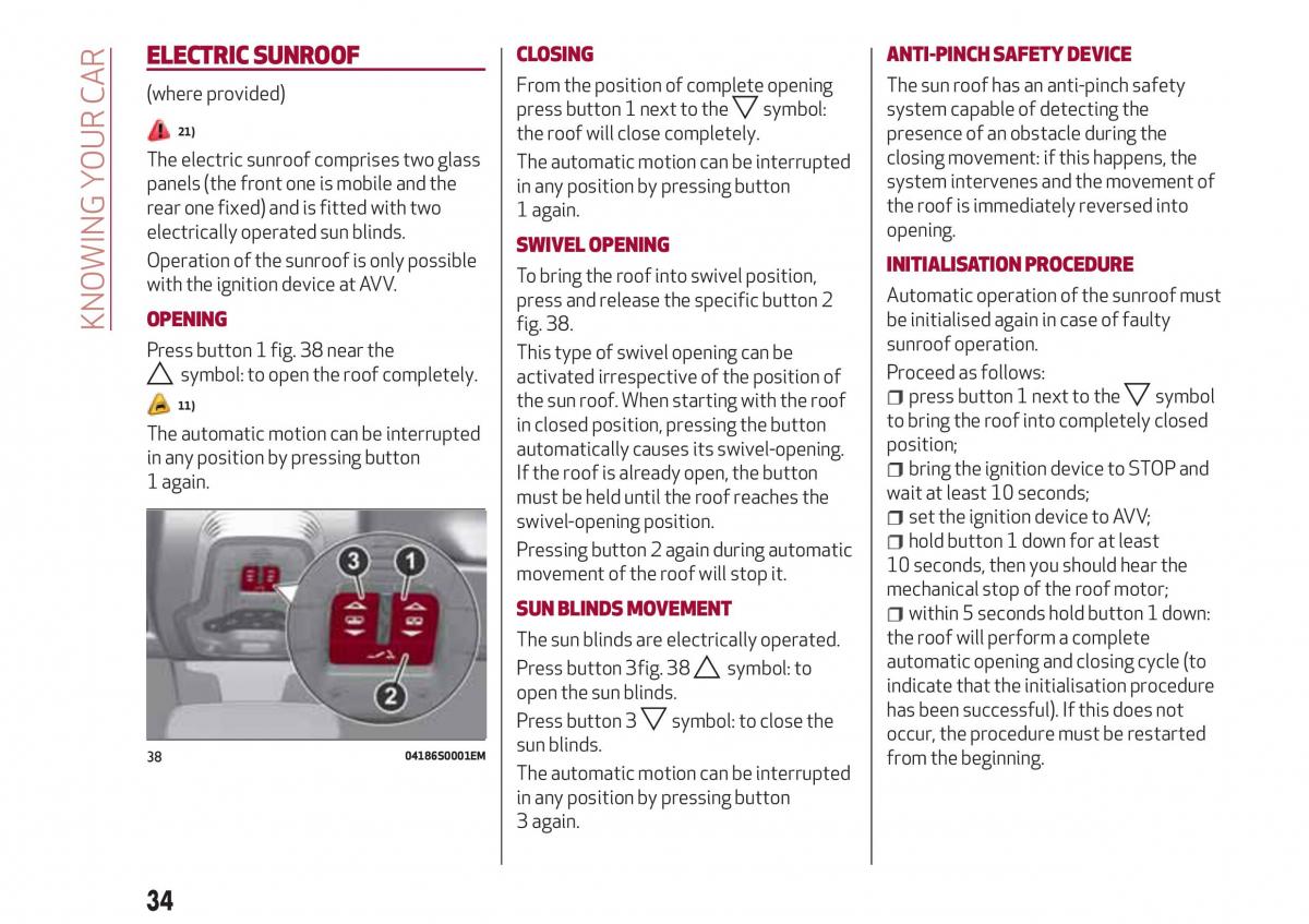 Alfa Romeo Giulia owners manual / page 36