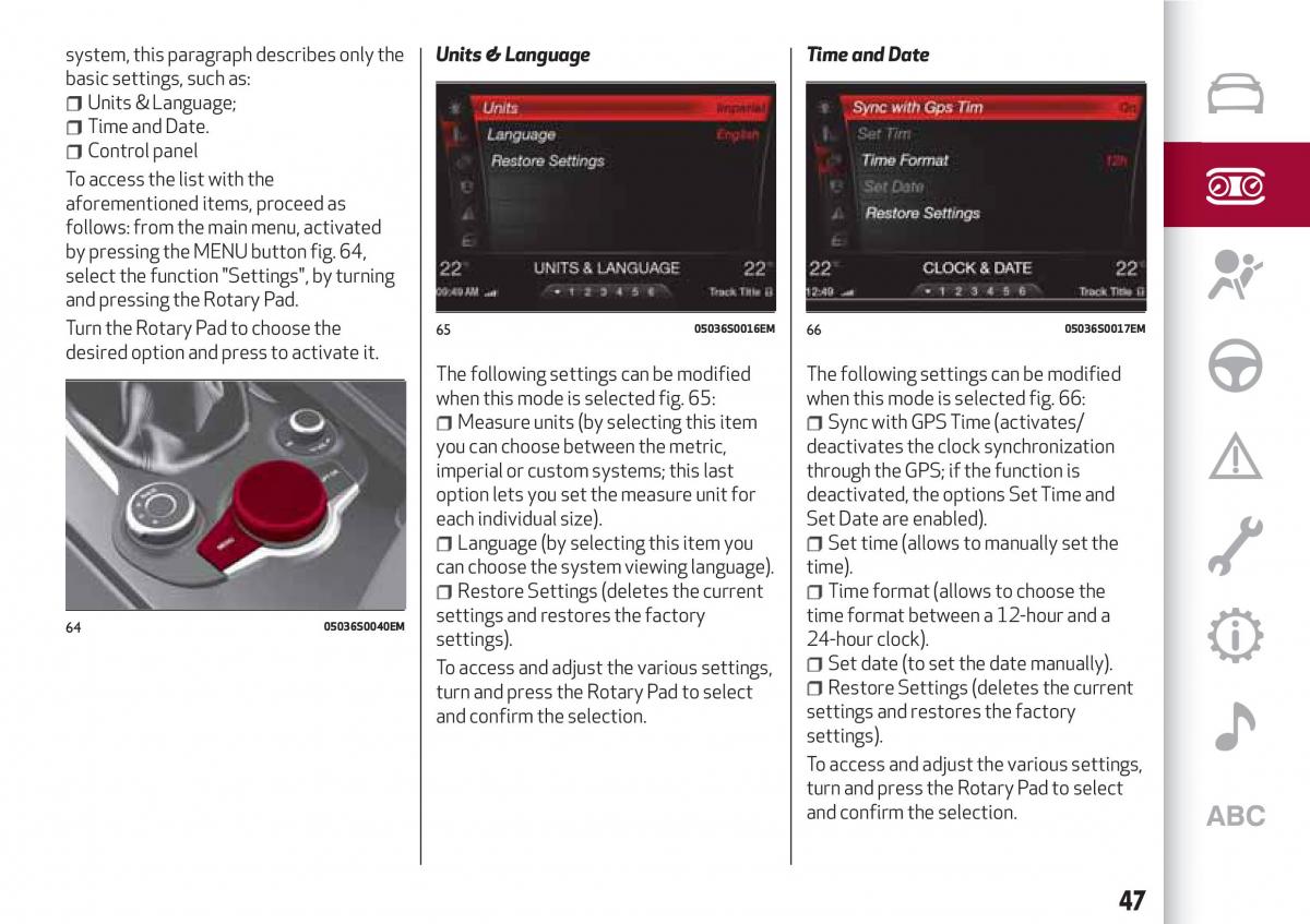 Alfa Romeo Giulia owners manual / page 49