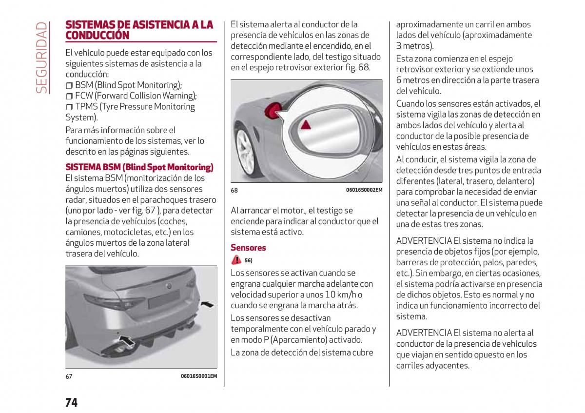 Alfa Romeo Giulia manual del propietario / page 76