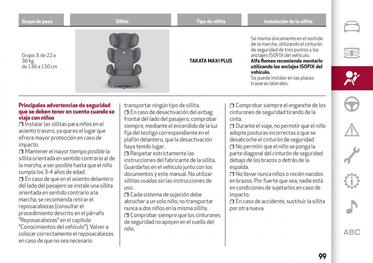 Alfa Romeo Giulia manual del propietario / page 101