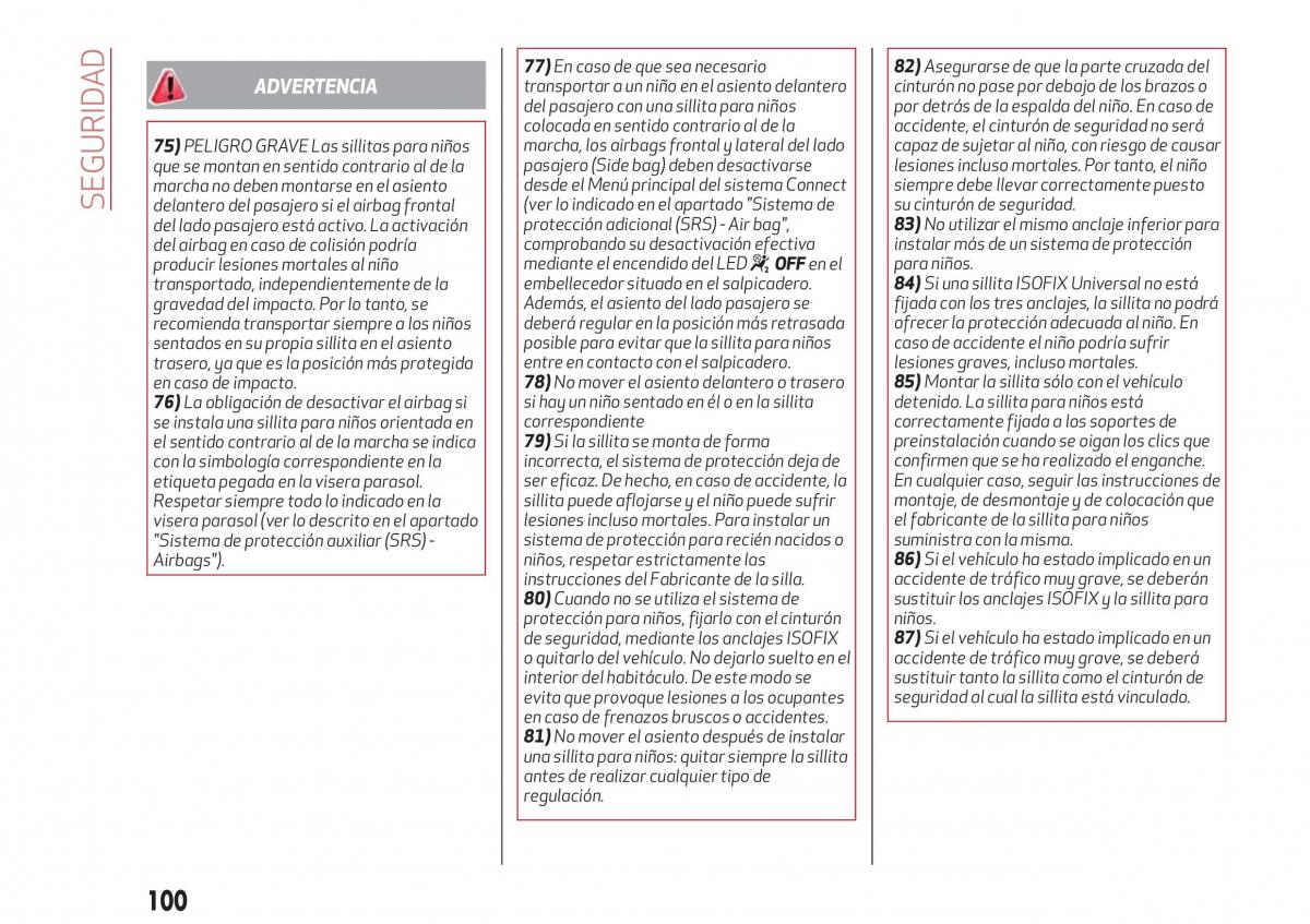 Alfa Romeo Giulia manual del propietario / page 102