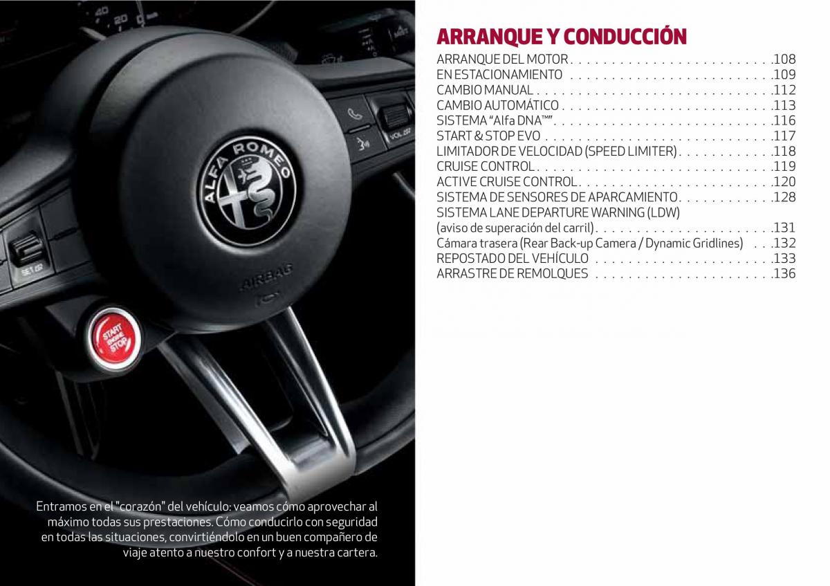 Alfa Romeo Giulia manual del propietario / page 109