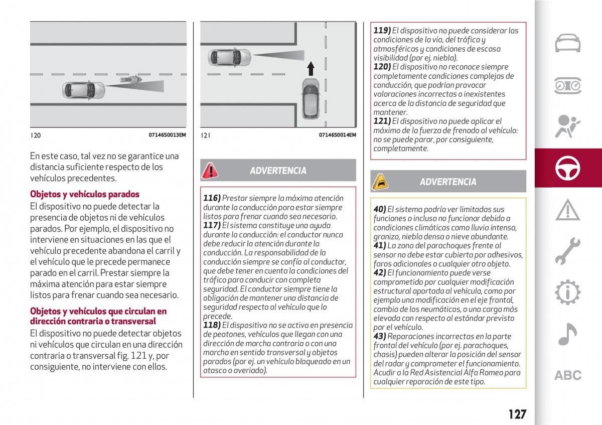 Alfa Romeo Giulia manual del propietario / page 129