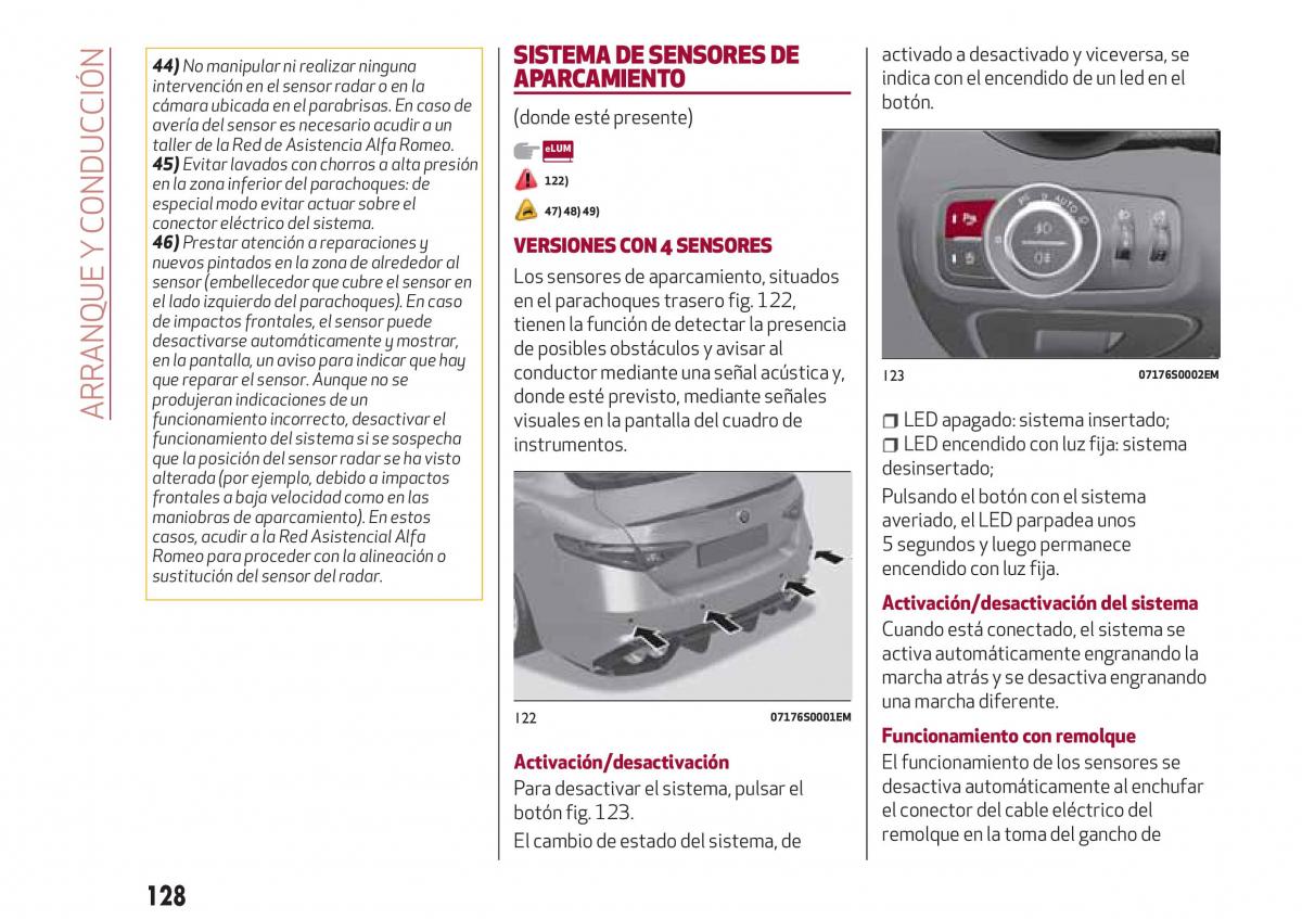 Alfa Romeo Giulia manual del propietario / page 130