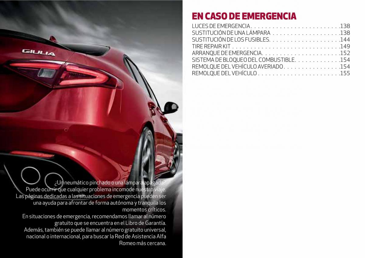 Alfa Romeo Giulia manual del propietario / page 139