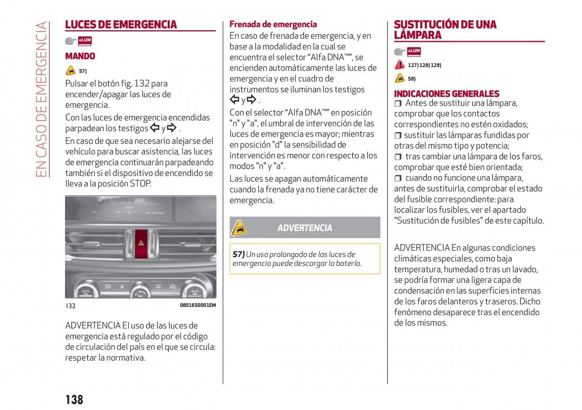 Alfa Romeo Giulia manual del propietario / page 140