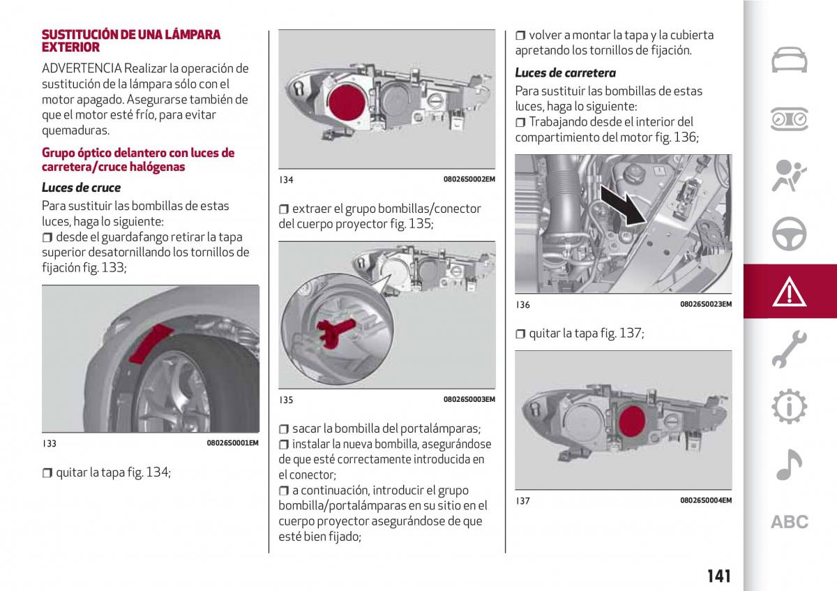 Alfa Romeo Giulia manual del propietario / page 143