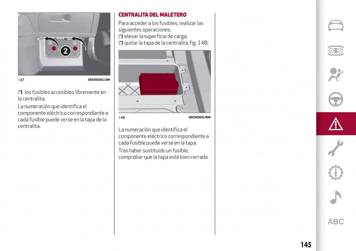 Alfa Romeo Giulia manual del propietario / page 147