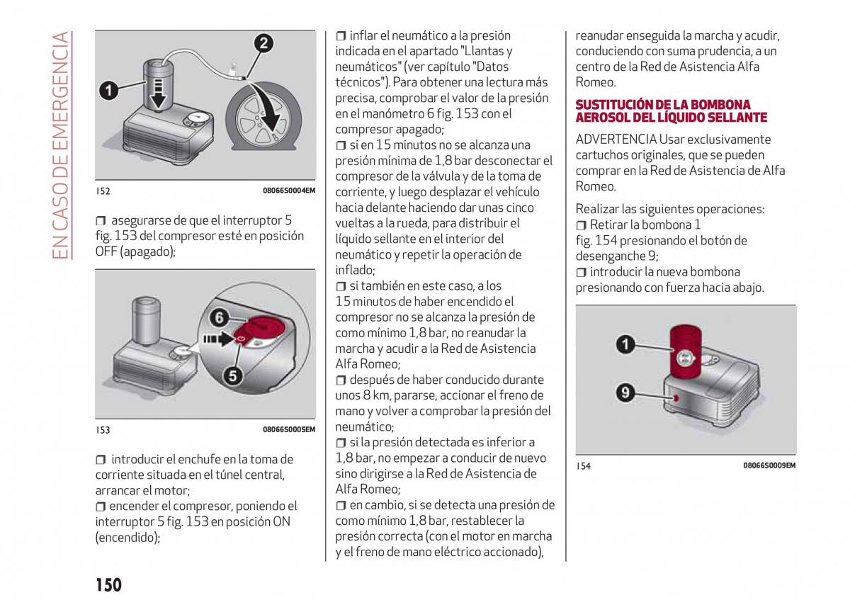 Alfa Romeo Giulia manual del propietario / page 152