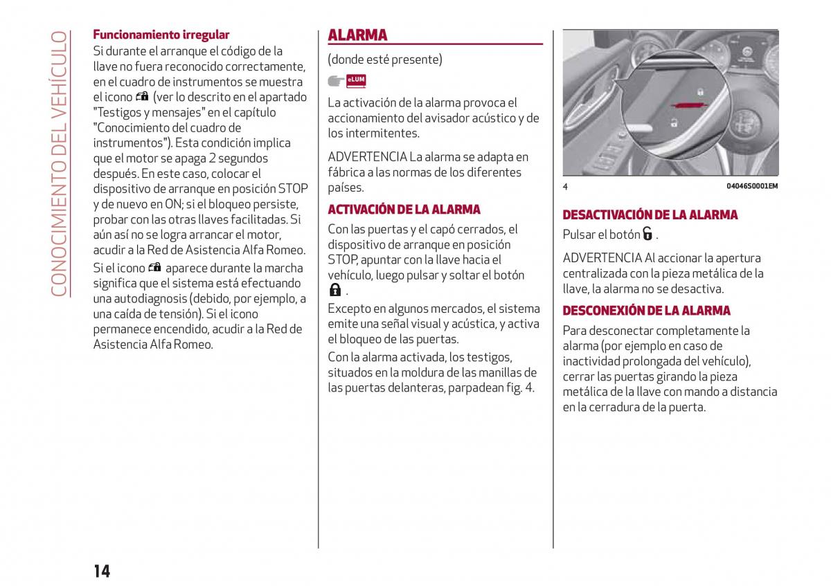 Alfa Romeo Giulia manual del propietario / page 16