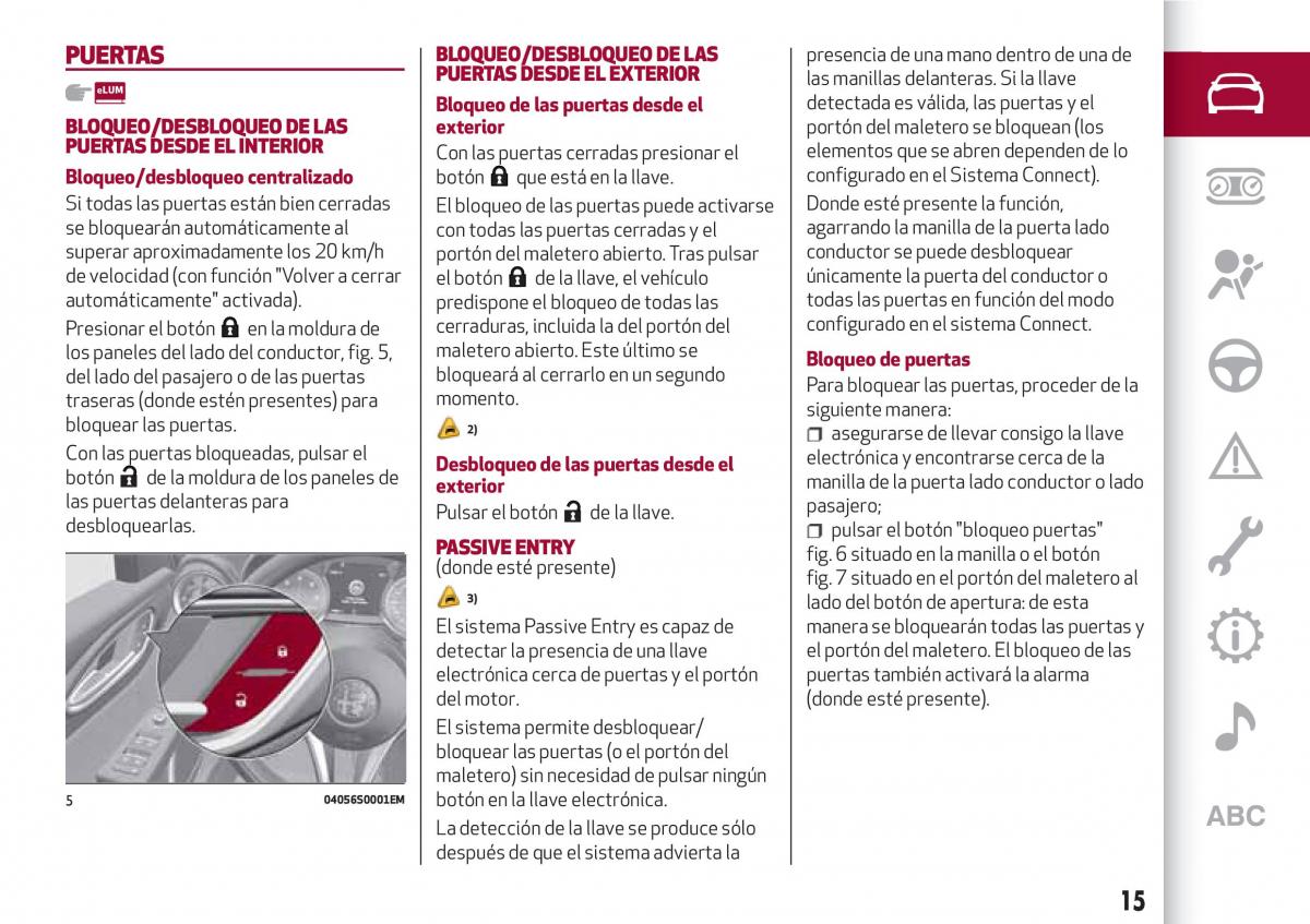 Alfa Romeo Giulia manual del propietario / page 17