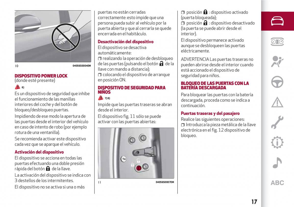 Alfa Romeo Giulia manual del propietario / page 19