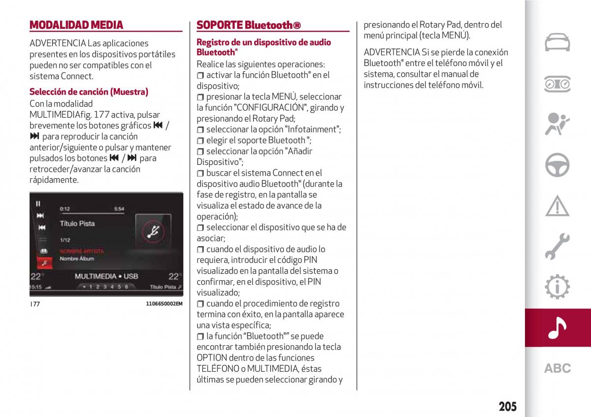 Alfa Romeo Giulia manual del propietario / page 207