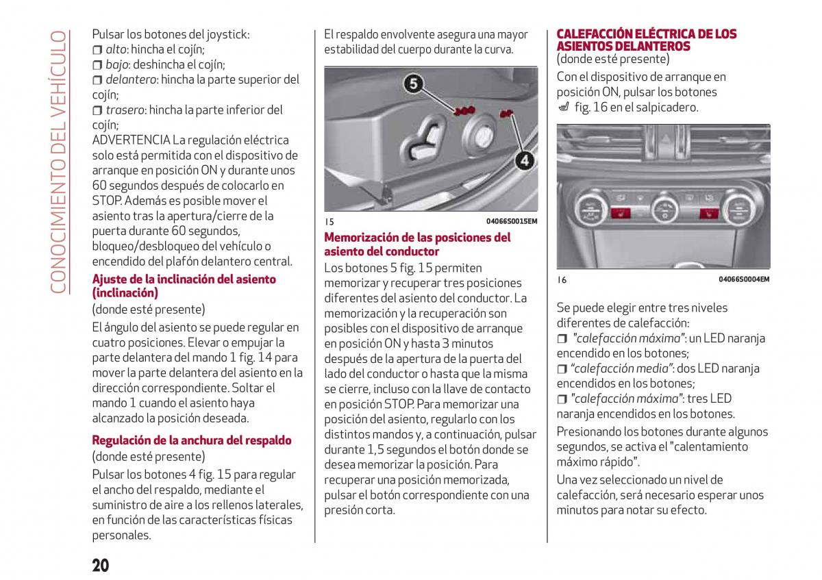 Alfa Romeo Giulia manual del propietario / page 22