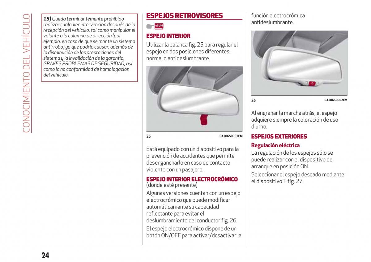 Alfa Romeo Giulia manual del propietario / page 26