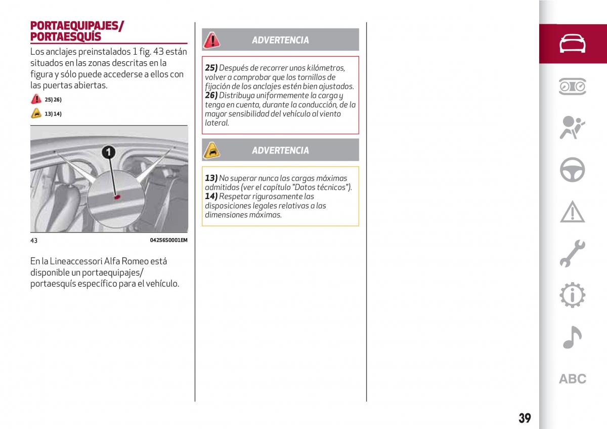 Alfa Romeo Giulia manual del propietario / page 41