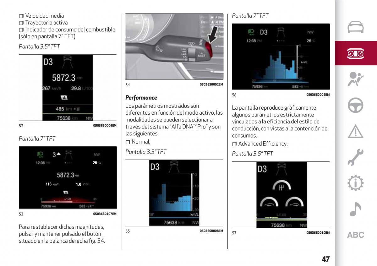 Alfa Romeo Giulia manual del propietario / page 49