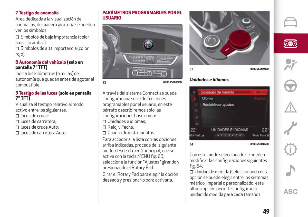 Alfa Romeo Giulia manual del propietario / page 51