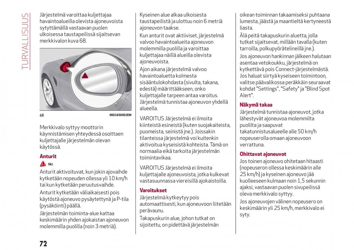 Alfa Romeo Giulia omistajan kasikirja / page 74