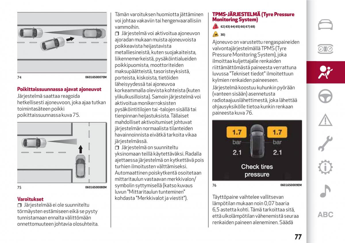 Alfa Romeo Giulia omistajan kasikirja / page 79